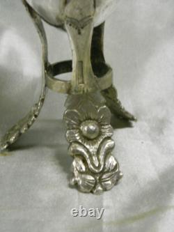ANCIEN VASE PIEDOUCHE TRIPODE ARGENT MASSIF signé A GAIVIZO