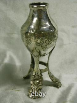 ANCIEN VASE PIEDOUCHE TRIPODE ARGENT MASSIF signé A GAIVIZO