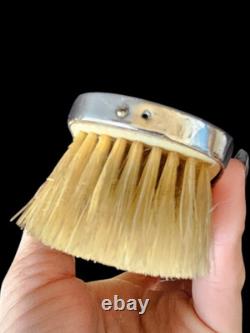 ARGENT EMAILLÉ Brosse à Habits ancienne