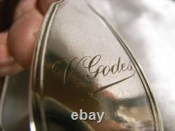 ARGENT MASSIF AU COQ 539 gr ANCIEN 6 COUVERT CUILLERE FOURCHETTE FILET CONTOUR