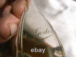 ARGENT MASSIF AU COQ 539 gr ANCIEN 6 COUVERT CUILLERE FOURCHETTE FILET CONTOUR