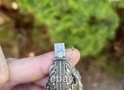 Ancien Bracelet Argent Massif Turquoise Chine/Chinese/silver/Asie/antique/