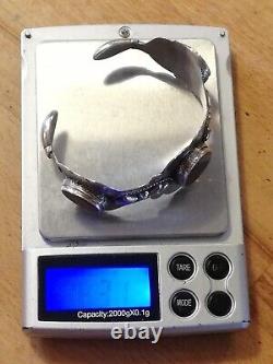 Ancien Bracelet Argent Massif créateur art traditionnel Turque kazakh