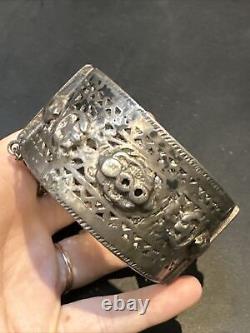 Ancien Bracelet En Argent Massif Silver 925 Jonc Ethnique Berbère Kabyle 96gr