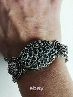 Ancien Bracelet En Argent Massif Silver 925 Jonc créateur art Berbère Collection
