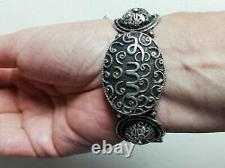 Ancien Bracelet En Argent Massif Silver 925 Jonc créateur art Berbère Collection