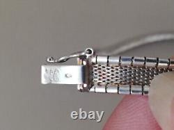 Ancien Bracelet En Argent Massif Silver 925 Jonc créateur art Nouveau Déco Tank