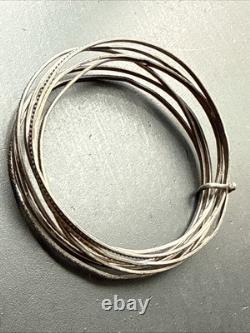 Ancien Bracelet Gourmette Argent Massif Silver Maille Jonc art nouveau semainier