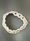 Ancien Bracelet Gourmette Argent Massif Silver Maille Chaine Tank Art Deco 48gr