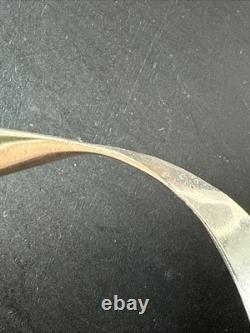 Ancien Bracelet Gourmette En Argent Massif Silver Maille Jonc art moderniste