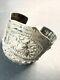 Ancien Bracelet Gourmette En Argent Massif Silver Maille Jonc Ethnique Asie