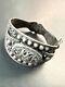 Ancien Bracelet Gourmette En Argent Massif Silver Maille Jonc Ethnique Tank