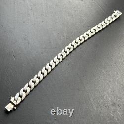 Ancien Bracelet Gourmette En Argent Massif Silver Maille chaine art deco tank