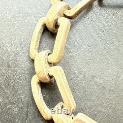 Ancien Bracelet Gourmette En Argent Massif Silver Maille chaine art deco tank