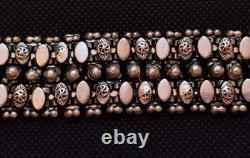 Ancien Bracelet Manchette Articulé Argent Massif Motifs Floraux sublime Ancien Bracelet Manchette Articulé Argent Massif Motifs Floraux sublime