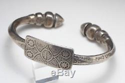 Ancien Bracelet de cheville en Argent Mauritanie Maroc Berbère N° 2