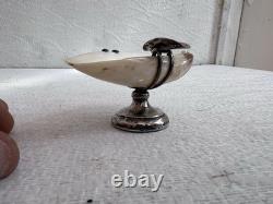 Ancien Cendrier Coquillage Argent Massif Anglais