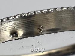 Ancien Coffret Salerons Cristal Taillé Monture Argent + Cuillères Sel Vermeil 19