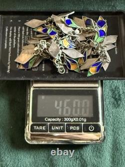 Ancien Collier Berbère Argent Massif Et Email Collier Argent Kabyle Poinçons