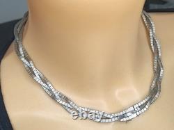 Ancien Collier Ras De Coup En Argent Massif 925