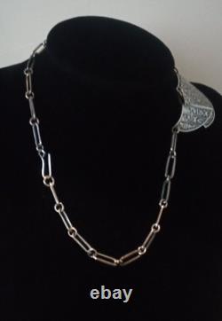 Ancien Collier Style Égyptien En Argent Massif