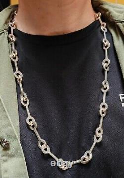 Ancien Collier orfèvre Argent Massif 100gr French Vintage Goldsmith Moderniste