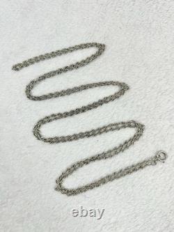Ancien Collier/sautoir Argent Massif