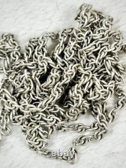 Ancien Collier/sautoir Argent Massif