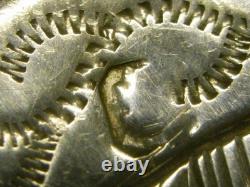 Ancien Couvert Couteau Pelle A Tarte Argent Massif Guilloche Minerve M O