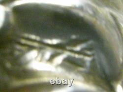Ancien Couvert Couteau Pelle A Tarte Argent Massif Guilloche Minerve M O