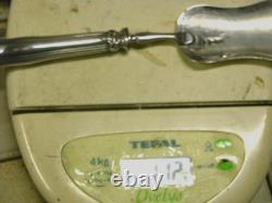 Ancien Couvert Couteau Pelle A Tarte Argent Massif Guilloche Minerve M O