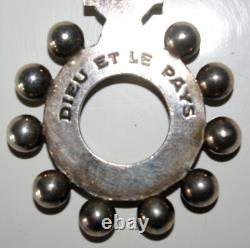Ancien Dizainier Argent Massif Doue Hag Ar Vro Bijou Breton Chapelet Scoutisme