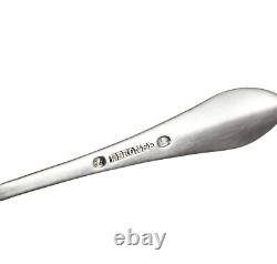 Ancien Ensemble 6 Danois Argent Massif Longueur Ciselé Cuillères à Café, I