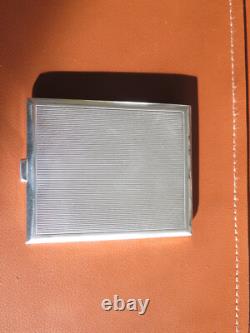 Ancien Étui À Cigarettes En Argent Massif Années 30