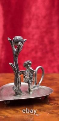 Ancien Figurine Angelot Argent Massif Sterling Silver Figure