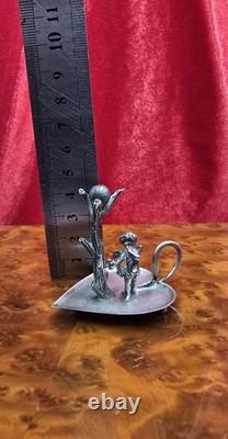 Ancien Figurine Angelot Argent Massif Sterling Silver Figure