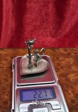 Ancien Figurine Angelot Argent Massif Sterling Silver Figure