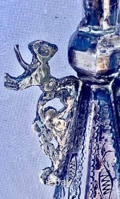 Ancien Flacon A Khol En Argent Massif Poinçonné Algérie Afrique Du Nord