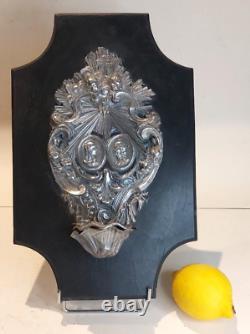 Ancien Grand Bénitier en Argent Massif Antique Silver Victorian Napoleon III