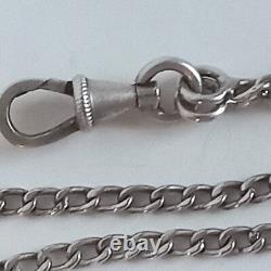 Ancien Grand Sautoir rope silver Collier Argent Massif Poinçons