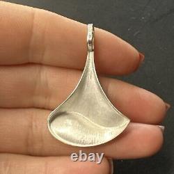 Ancien Pendentif Argent Massif 925 Créateur Breloque Art Danish Hans Hansen