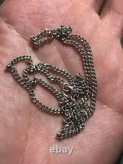 Ancien Pendentif Croix de Jérusalem Argent Massif sertie d'une Améthyste