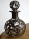Ancien Petit Flacon Cristal Et Monture Argent Massif Style Art Nouveau