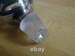 Ancien Petit Flacon Cristal Et Monture Argent Massif Style Art Nouveau