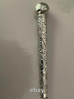 Ancien Pommeau de canne chinois en argent (1850)