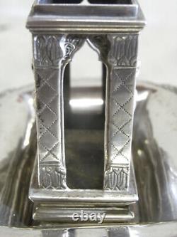 Ancien Porte Allumette Reliquaire Bouddha Shiva Deesse Argent Massif Silver