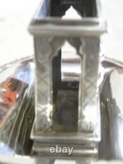Ancien Porte Allumette Reliquaire Bouddha Shiva Deesse Argent Massif Silver