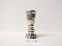 Ancien Pyrogène orfèvrerie en argent anglais en forme de botte sur socle XIX-XXe