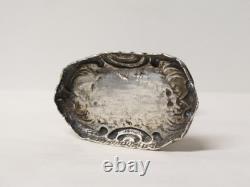 Ancien Pyrogène orfèvrerie en argent anglais en forme de botte sur socle XIX-XXe