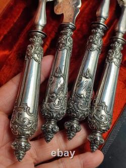 Ancien SERVICE A MIGNARDISES en Argent et Argent fourré déco rocaille et putti